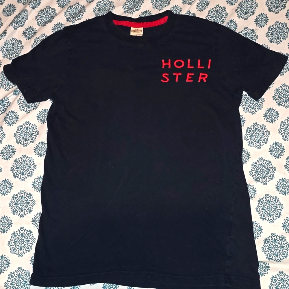 Hollister Distressed T-Shirt Logo Tee Adult Small